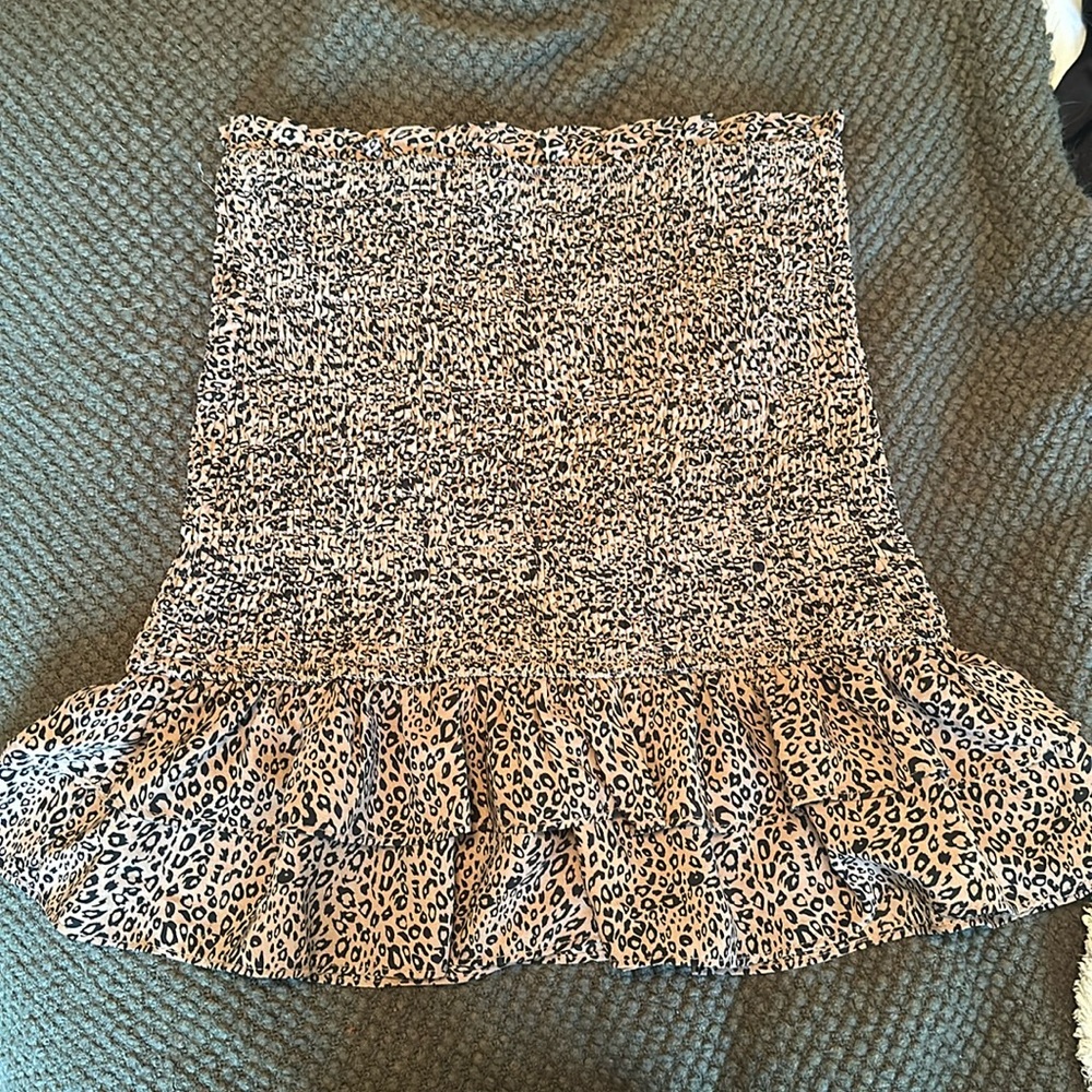 A Love Like You smocked cheetah mini skirt